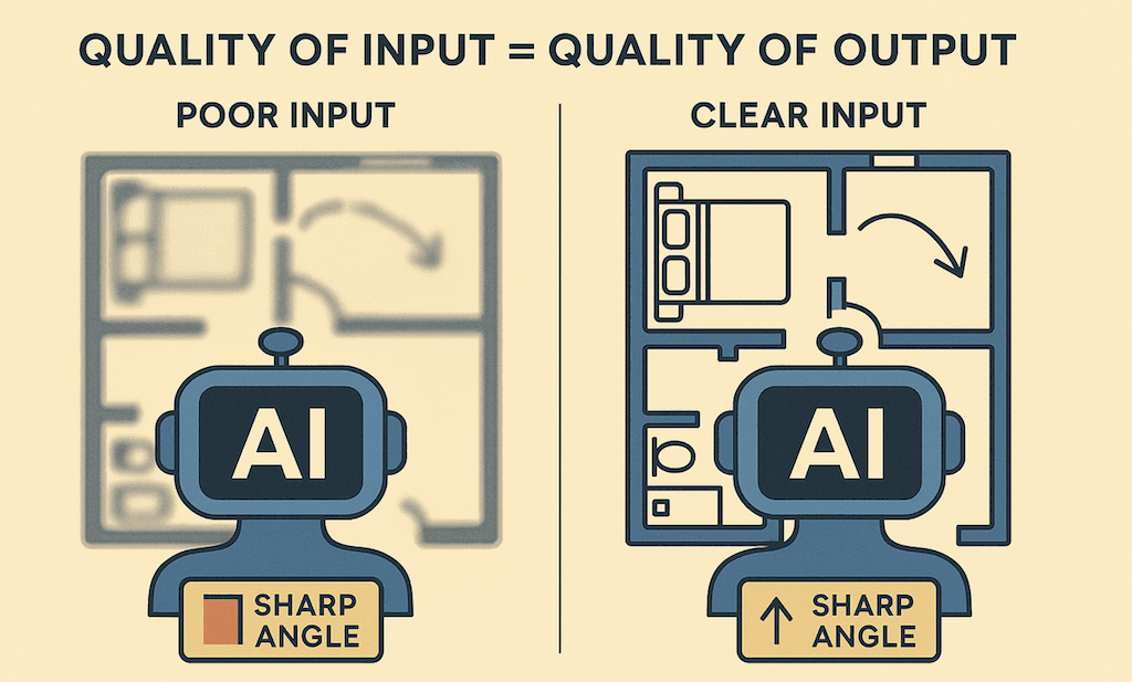 Poor input data—such as low-quality floor plans—can lead AI to produce inaccurate Feng Shui results.